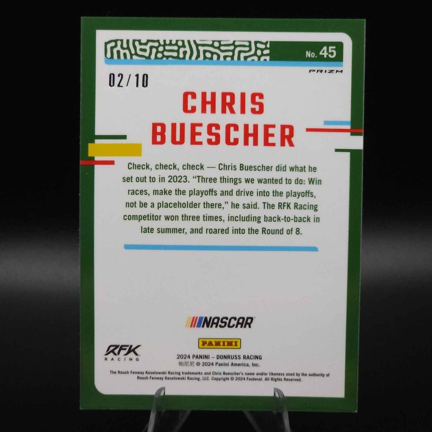 2024 Panini Donruss NASCAR - Chris Buescher #45 Optic Gold /10