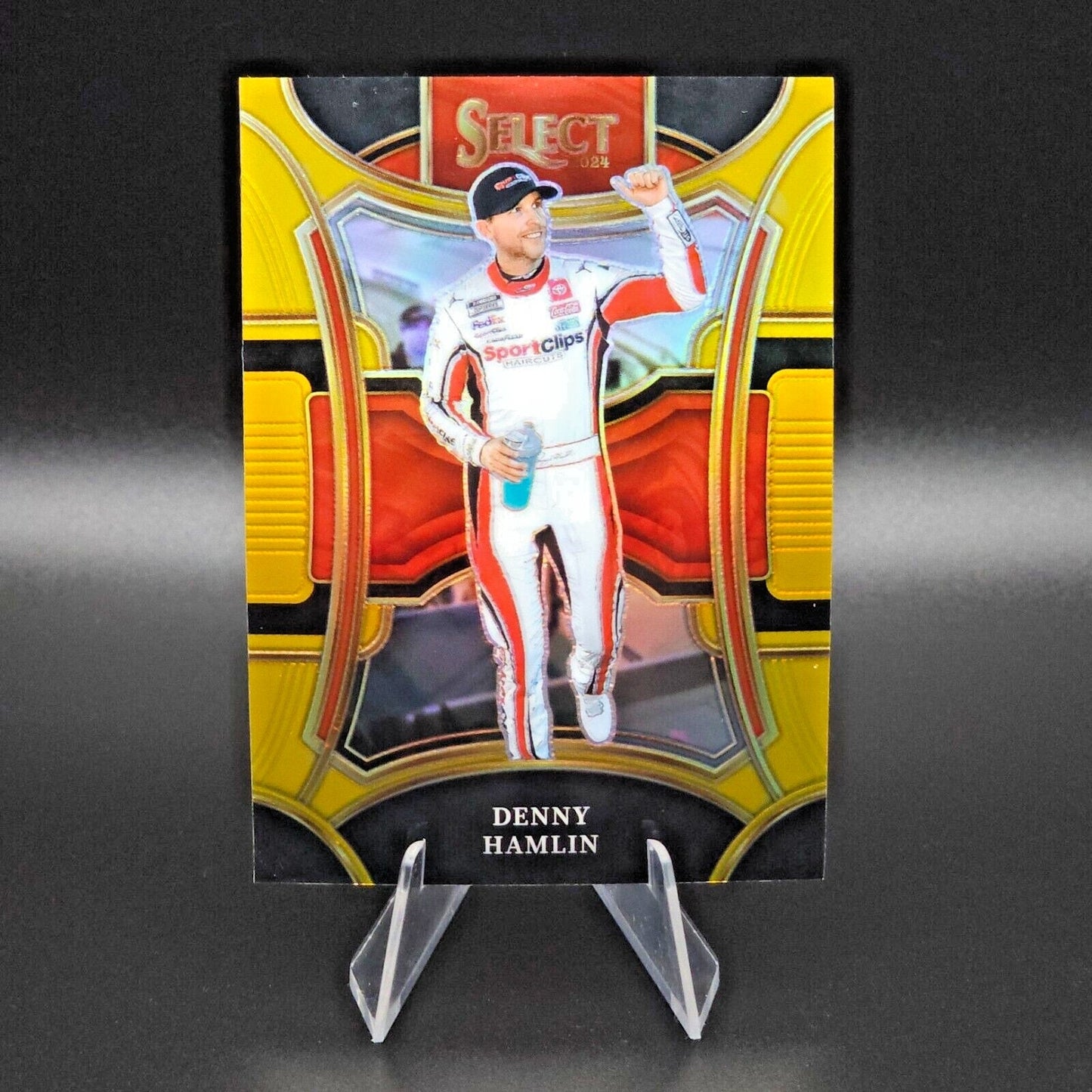 2024 Panini Select - Trackside Gold Prizm #270 Denny Hamlin /10