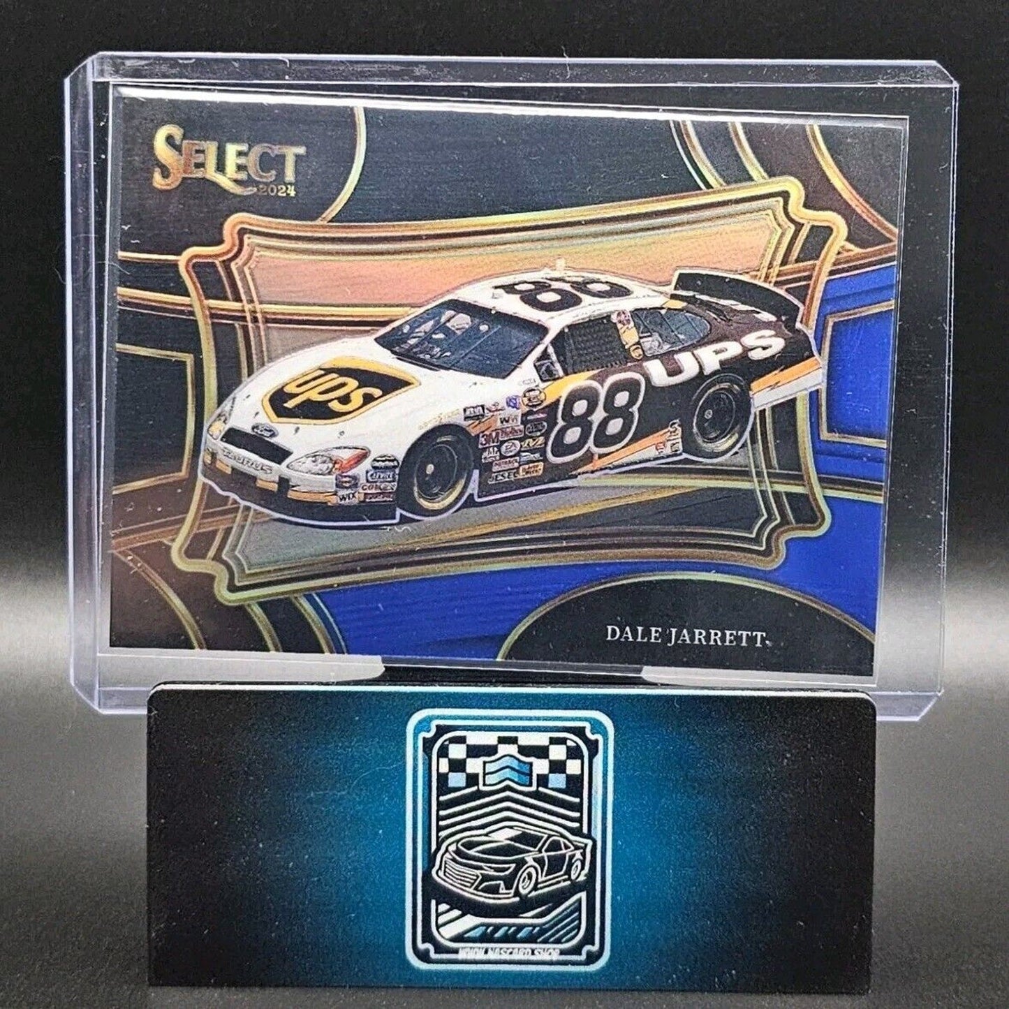 2024 Panini Select Racing Pit Road Black And Blue Prizm #184 Dale Jarrett /49