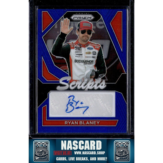 2024 Panini Prizm #S-RBY Ryan Blaney Scripts Blue #/49