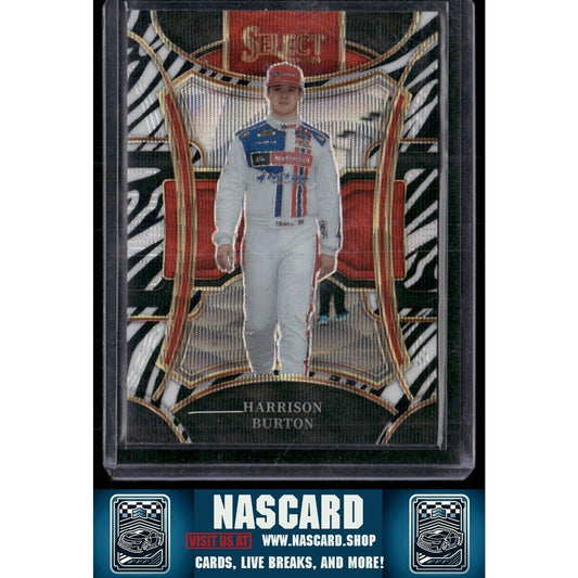 2024 Panini Select Trackside #251 Harrison Burton Zebra Prizms
