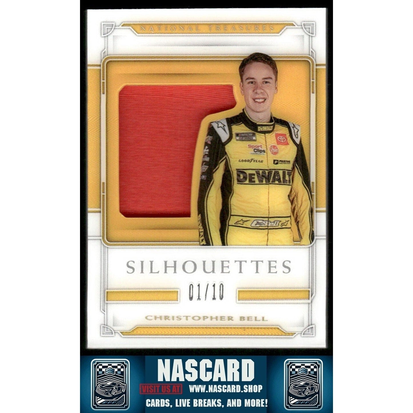 2021 Panini National Treasures Silhouettes Holo Gold Christopher Bell 01/10