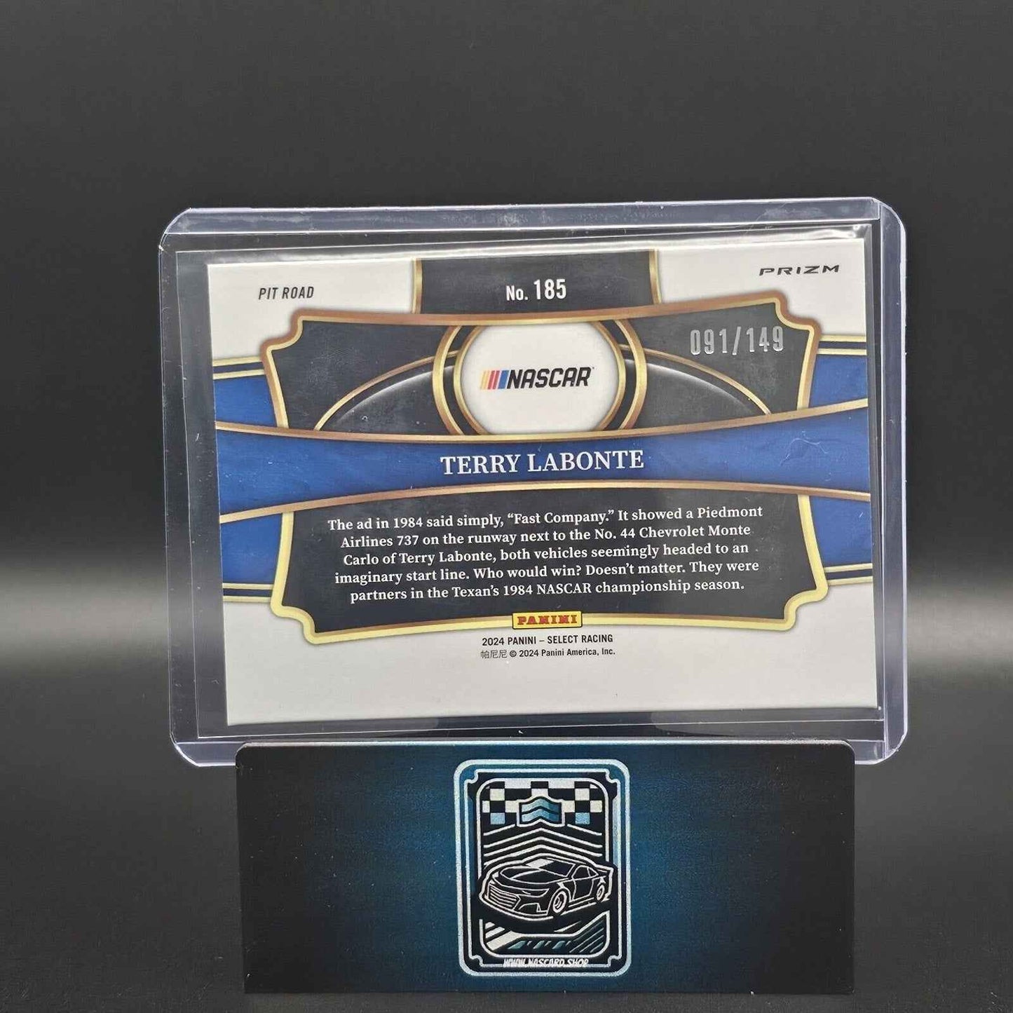 2024 Panini Select - Pit Road Red and Blue Prizm #185 Terry Labonte /149