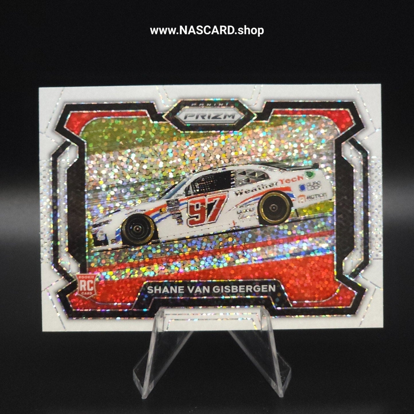 2024 Panini Prizm - Base Rides Shane Van Gisbergen #87 White Sparkle Prizm (RC)