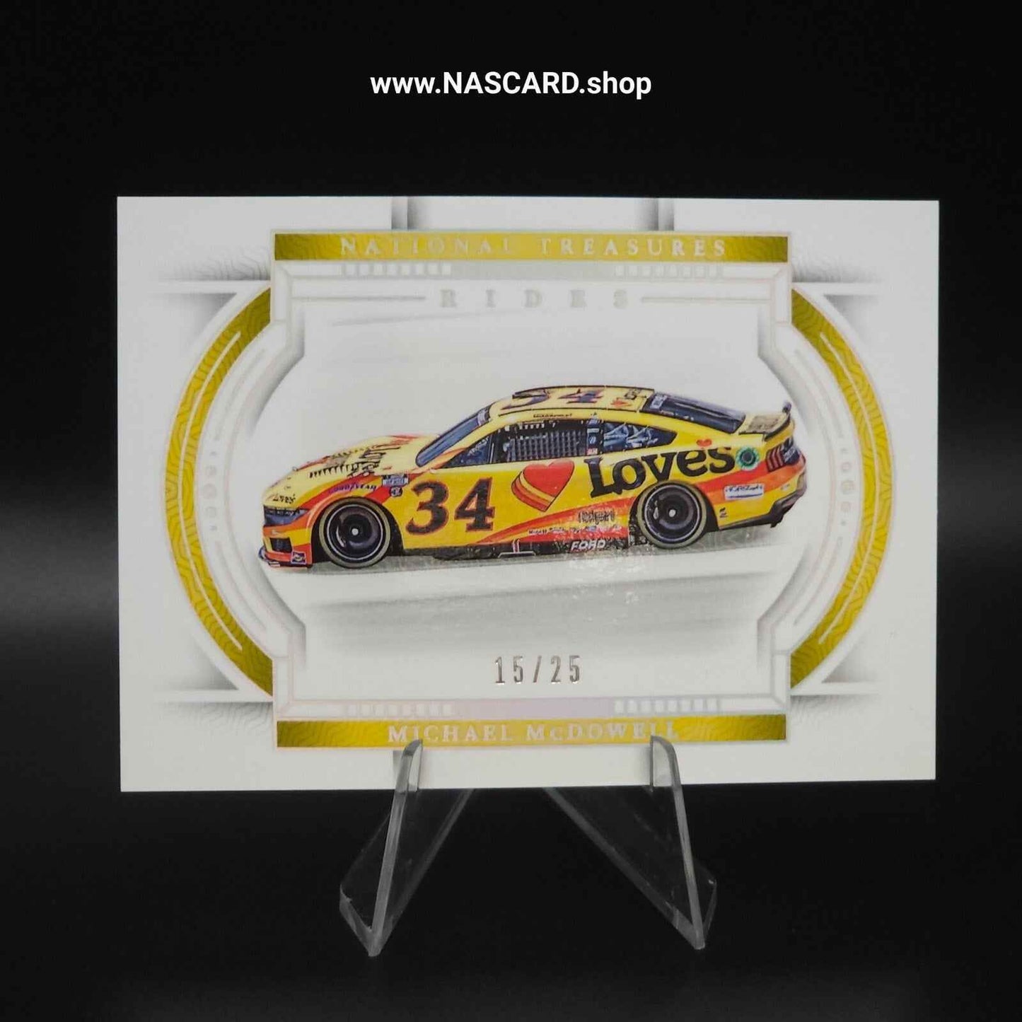 2024 Panini National Treasures Rides Holo Silver Michael McDowell /25