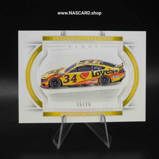 2024 Panini National Treasures Rides Holo Silver Michael McDowell /25