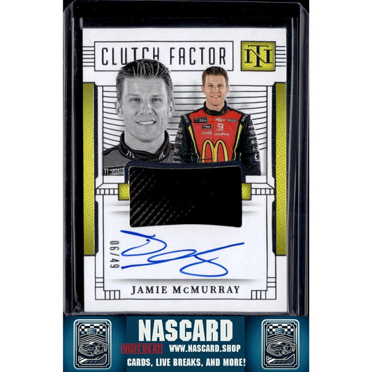 2024 National Treasures #CFS-JMC Jamie McMurray Clutch Factor Signatures #/49