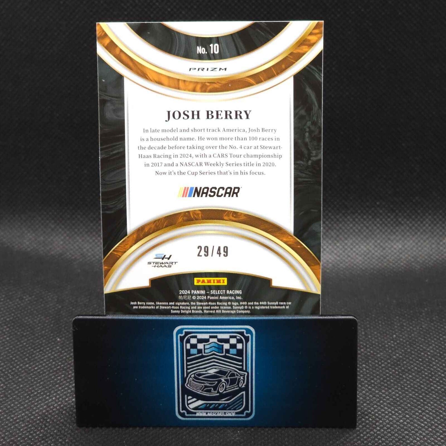 2024 Panini Select Racing American Pride Blue Prizm #10 Josh Berry 30/49