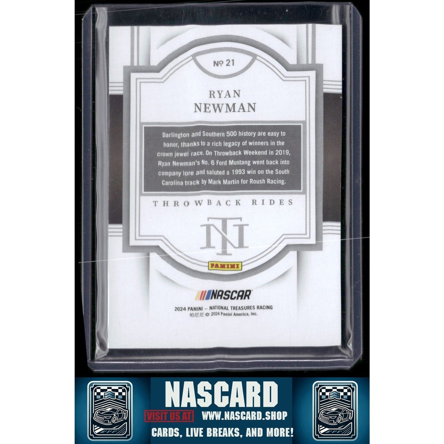 2024 Panini National Treasures #21 Ryan Newman Throwback Rides Gold Holo #10/10