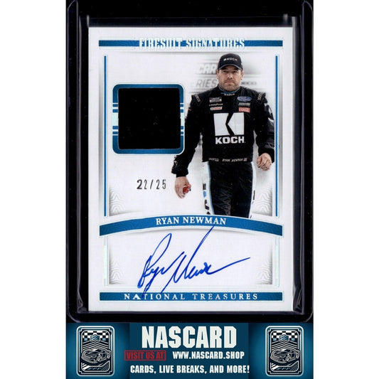 2024 Panini National Treasures Ryan Newman Firesuit Signatures Holo Silver #/25