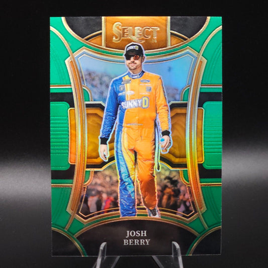 2024 Panini Select - Trackside Green Prizm #66 Josh Berry /5