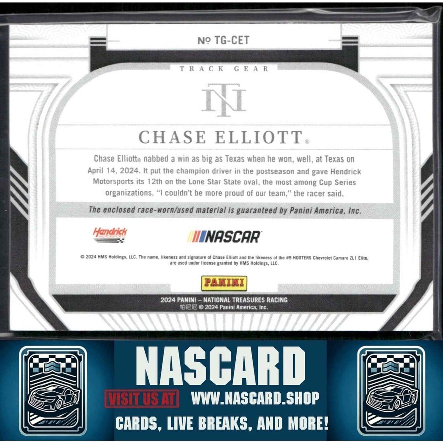 2024 National Treasures Track Gear Holo Silver Chase Elliott /25