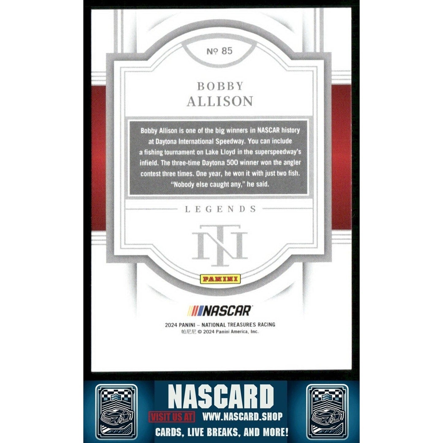 2024 Panini National Treasures - Legends Bobby Allison #85 Stars and Stripes /13