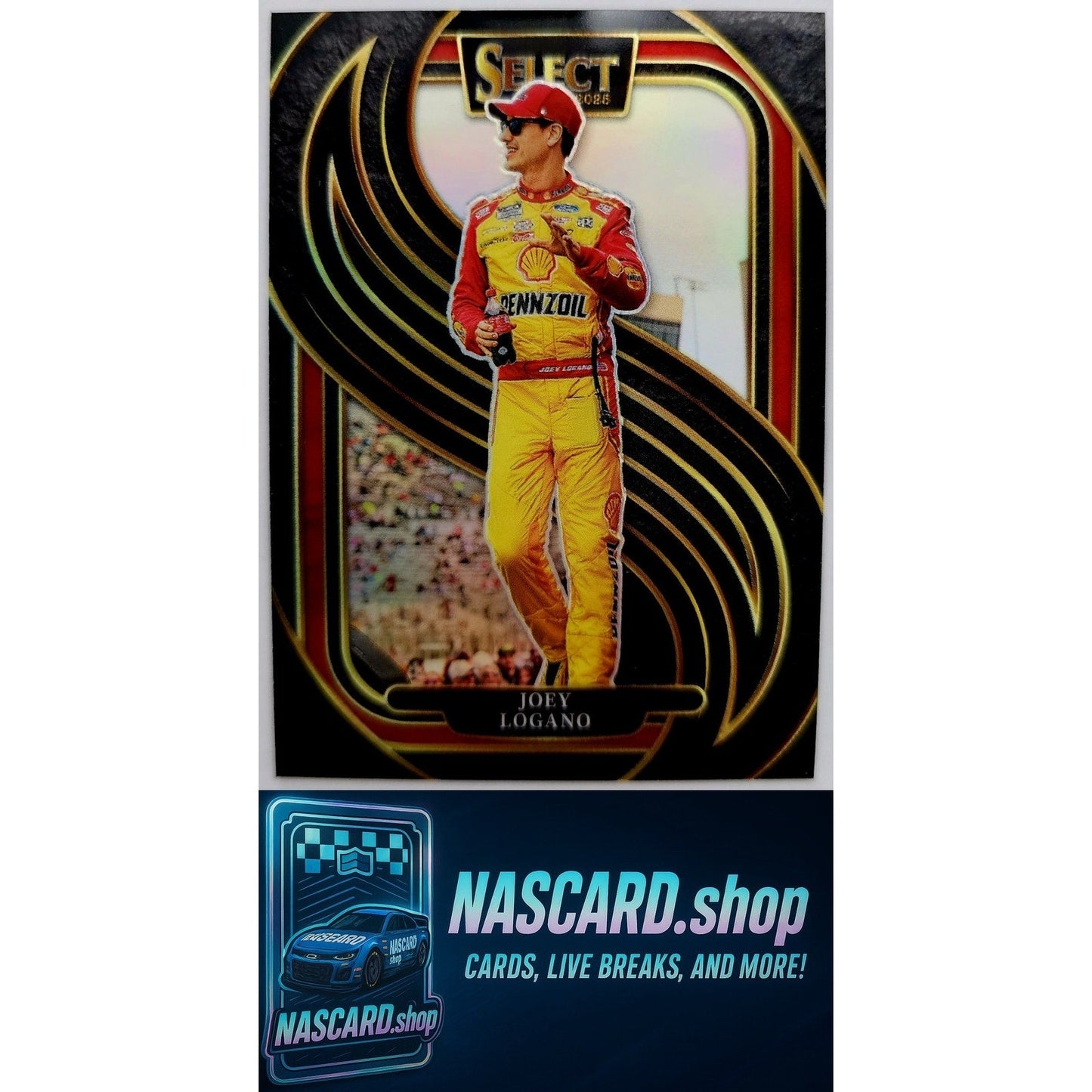 2025 Panini Select Racing #239 Joey Logano Trackside Black Prizms #1/1