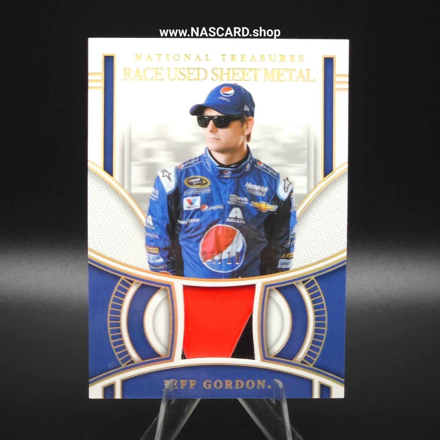 2024 Panini National Treasures Race Used Sheet Metal Holo Gold Jeff Gordon 04/10