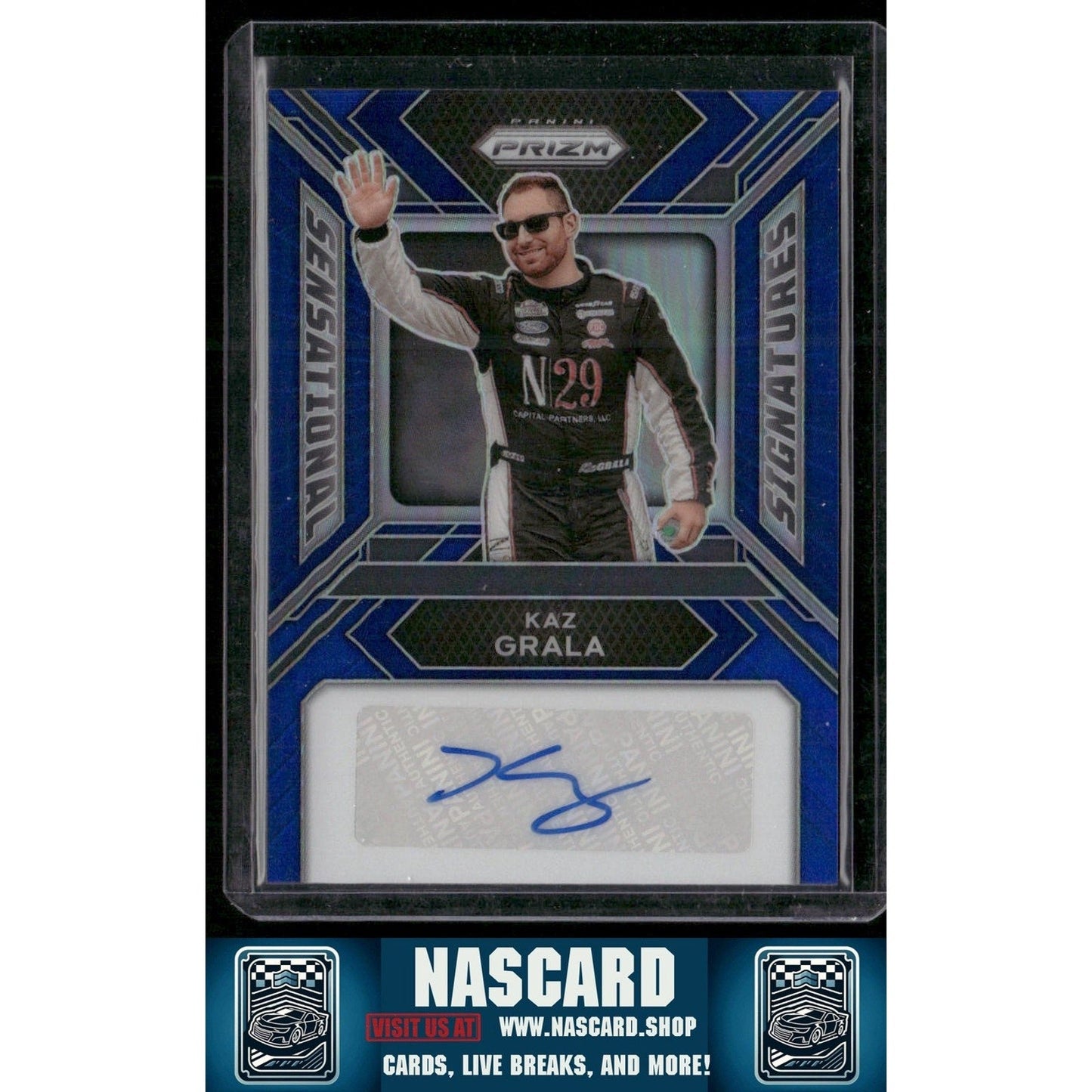 2024 Panini Prizm #SS-KGA Kaz Grala Sensational Signatures Blue #/49
