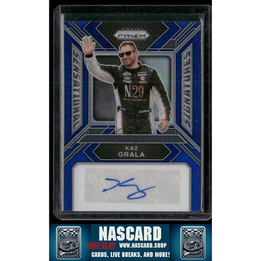 2024 Panini Prizm #SS-KGA Kaz Grala Sensational Signatures Blue #/49