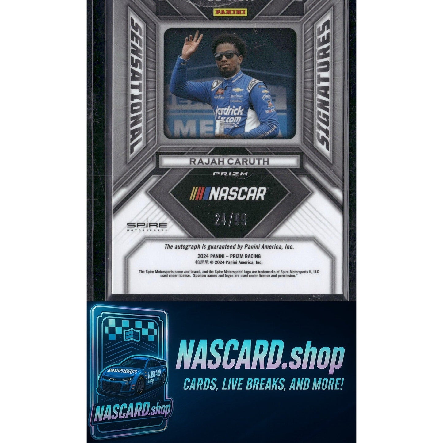 2024 Panini Prizm #SS-RCH Rajah Caruth Sensational Signatures Red #/99