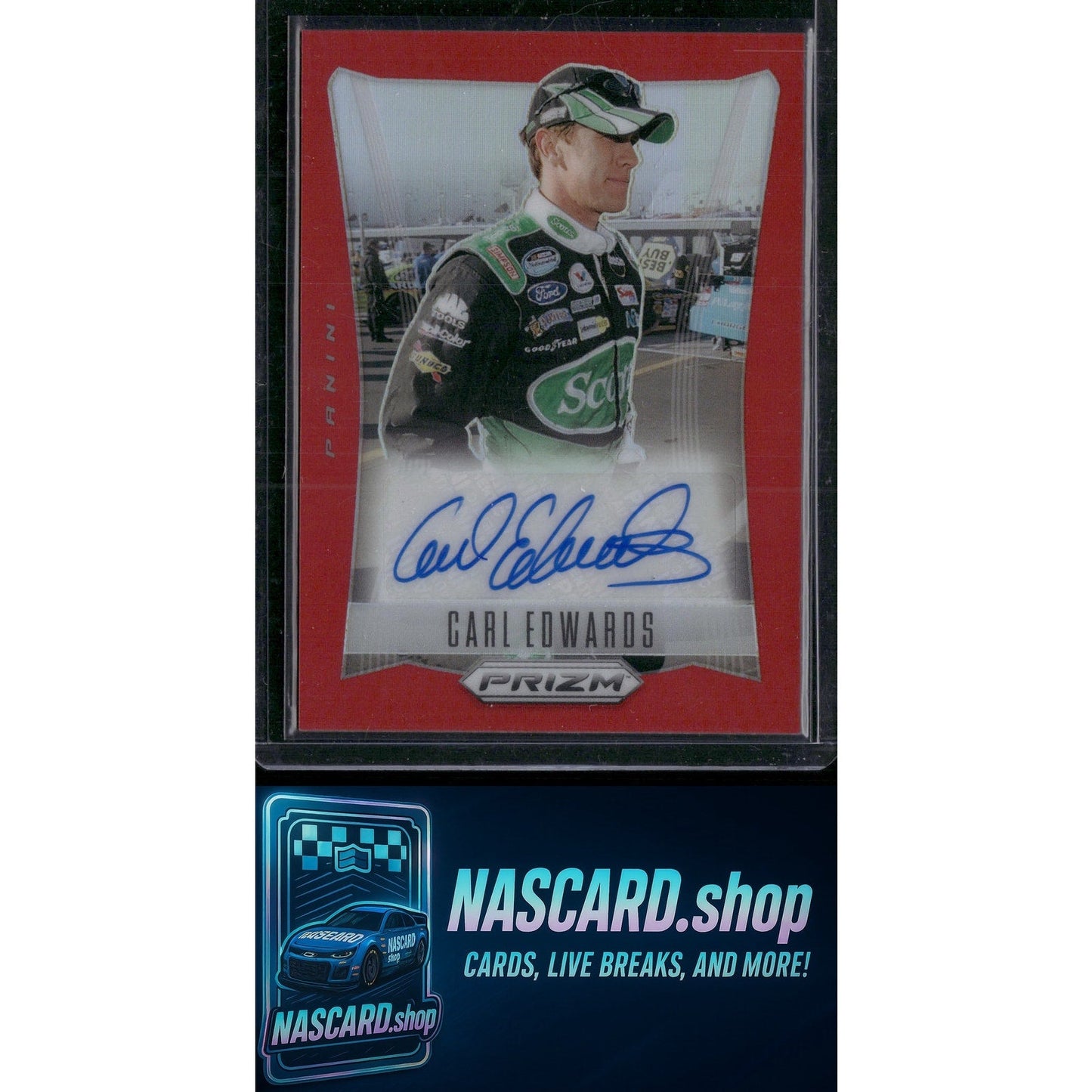 2024 Panini Prizm #TS-CES Carl Edwards Throwback Signatures Red
