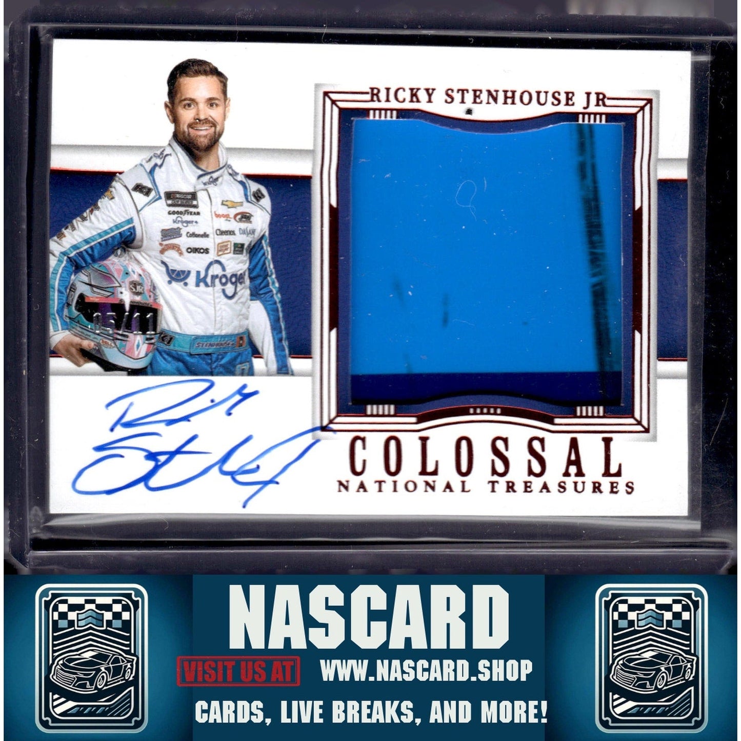 2024 National Treasures Ricky Stenhouse Jr Colossal Material Auto Red #/11