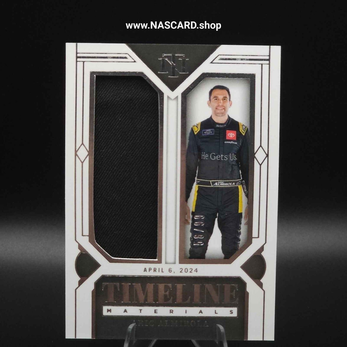 2024 Panini National Treasures Timeline Materials Aric Almirola /99