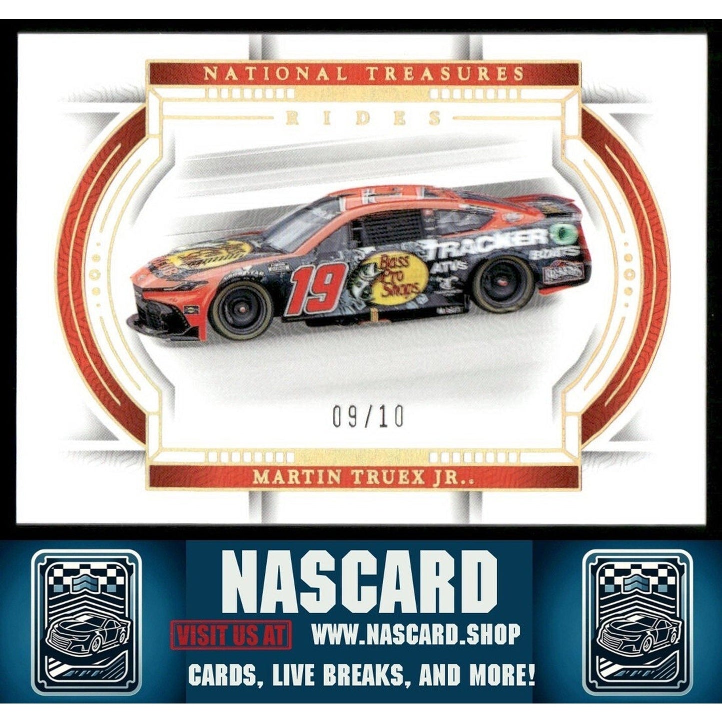 2024 Panini National Treasures Rides #54 Martin Truex Jr. Holo Gold /10
