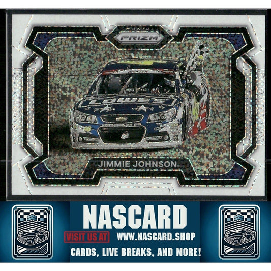 2024 Panini Prizm - Base Rides Jimmie Johnson #18 White Sparkle Prizm