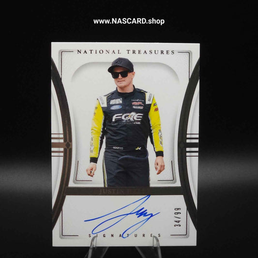 2024 Panini National Treasures Signatures Justin Haley /99