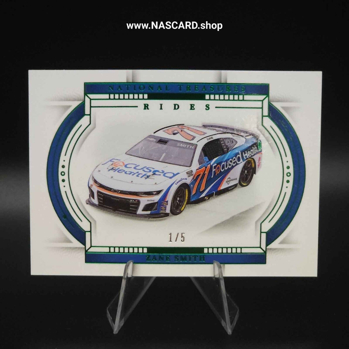 2024 Panini National Treasures Rides #59 Green Zane Smith 1/5
