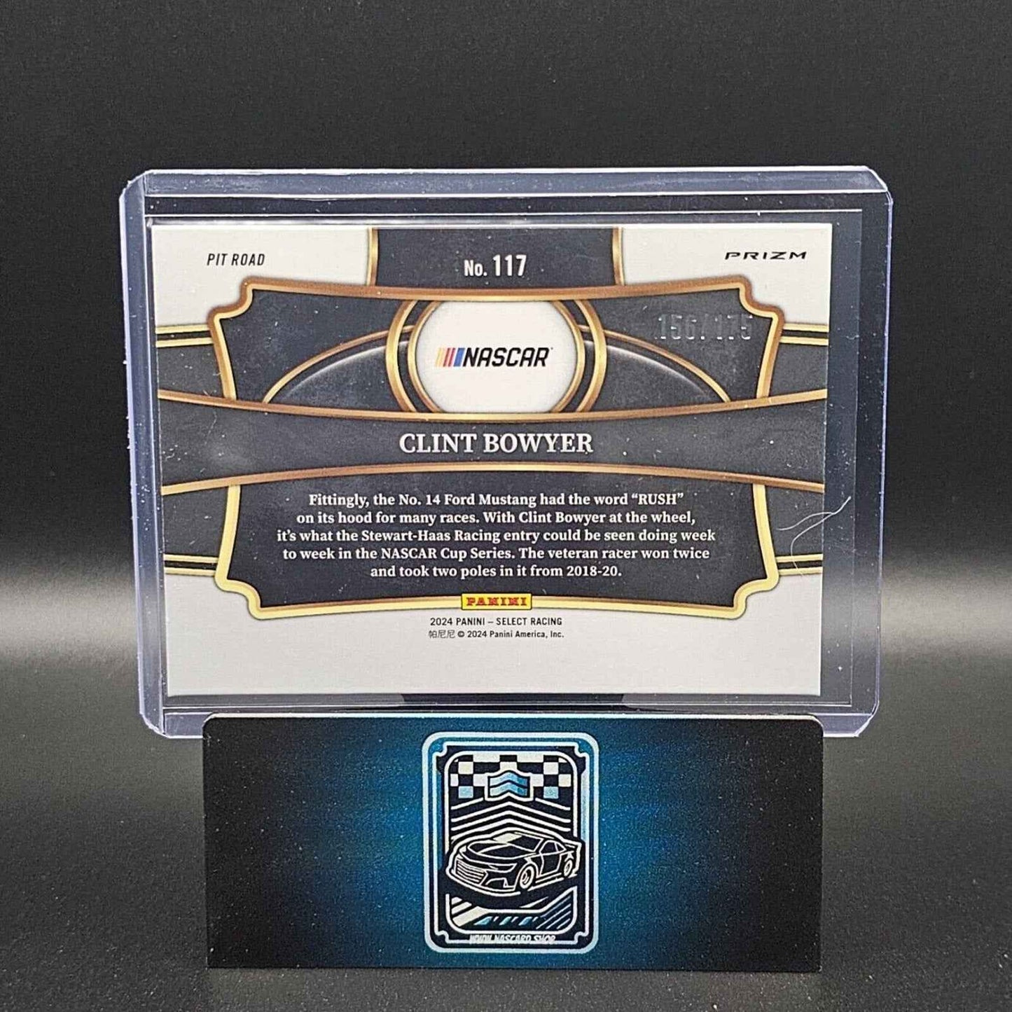 2024 Panini Select - Pit Road Blue Prizm #117 Clint Bowyer /175
