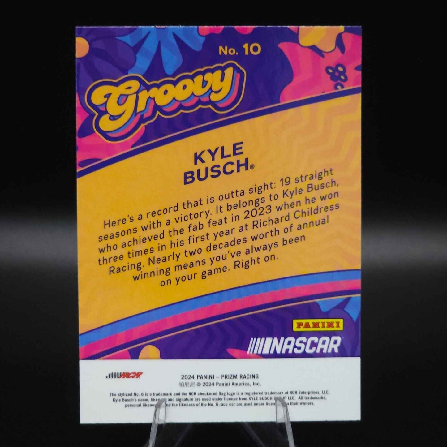 2024 Panini Prizm Racing Groovy #10 Kyle Busch