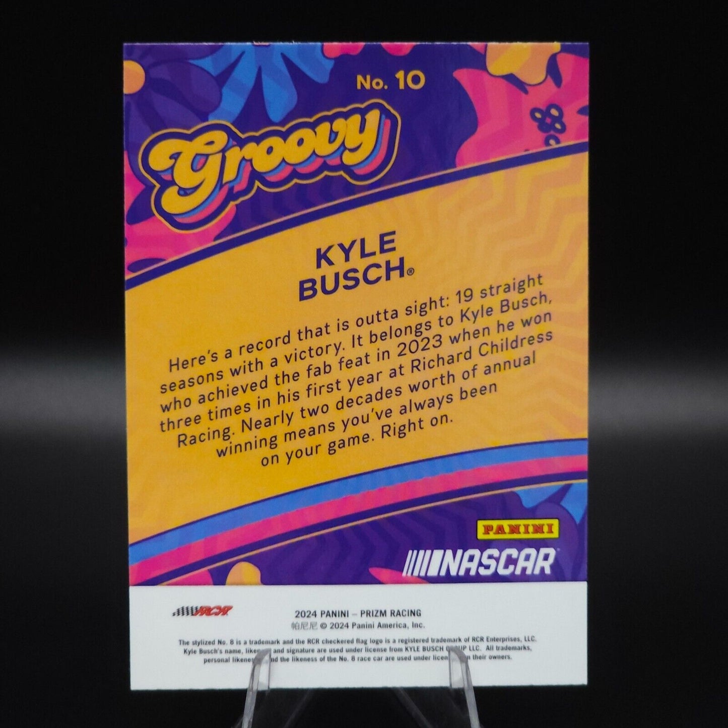 2024 Panini Prizm Racing Groovy #10 Kyle Busch