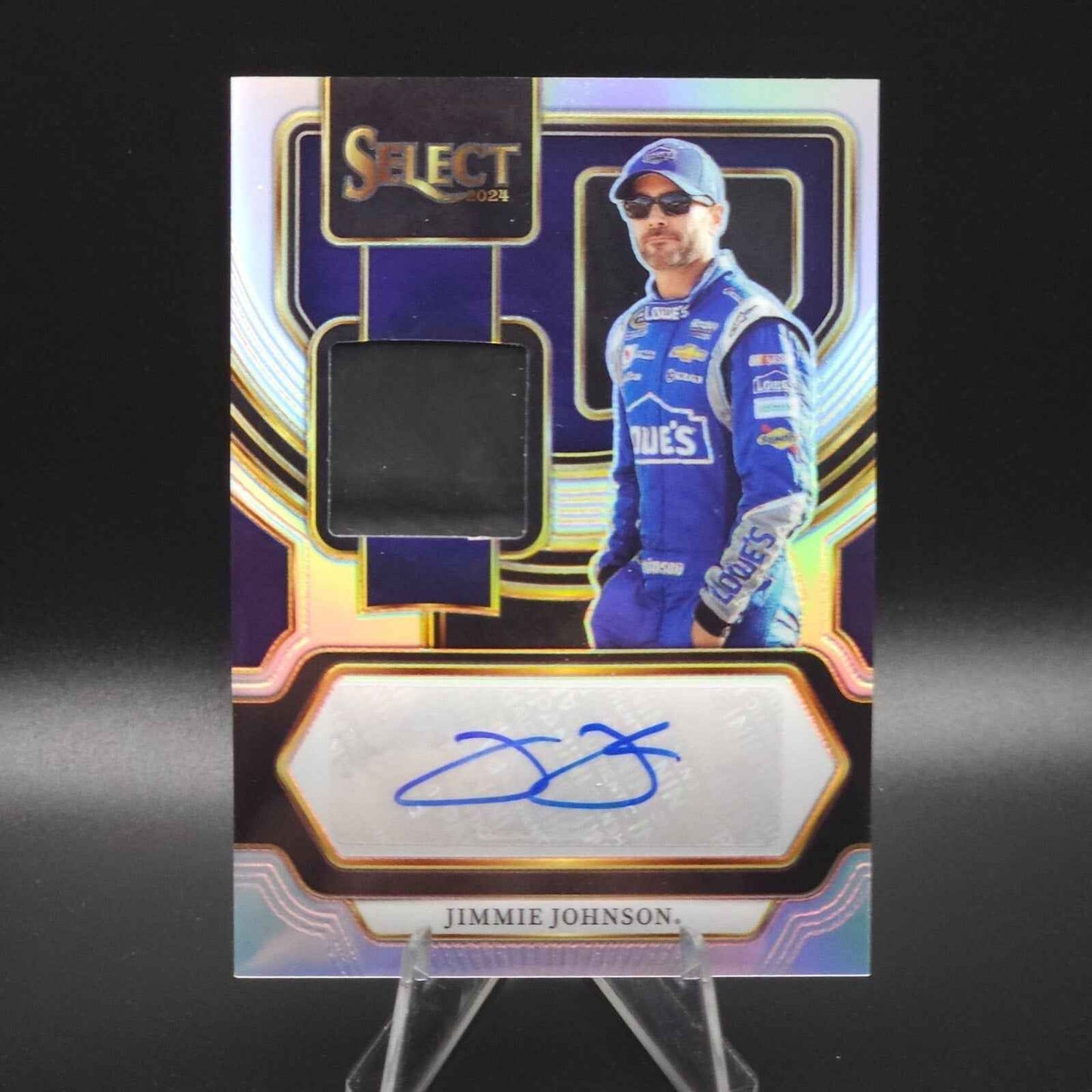 2024 Panini Select Autographed Memorabilia Silver Prizm Jimmie Johnson /35