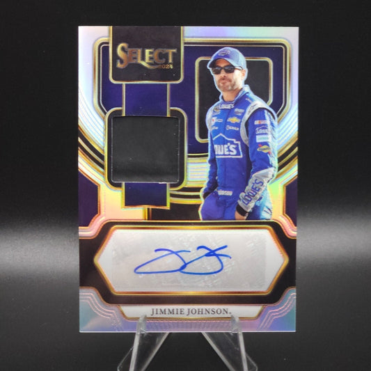 2024 Panini Select Autographed Memorabilia Silver Prizm Jimmie Johnson /35