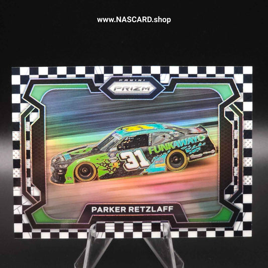2024 Panini Prizm Racing Rides Checkered Flag Prizm #9 Parker Retzlaff /75