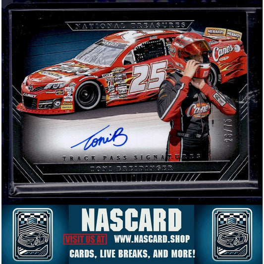 2024 Panini National Treasures Toni Breidinger Track Pass Signatures #/75