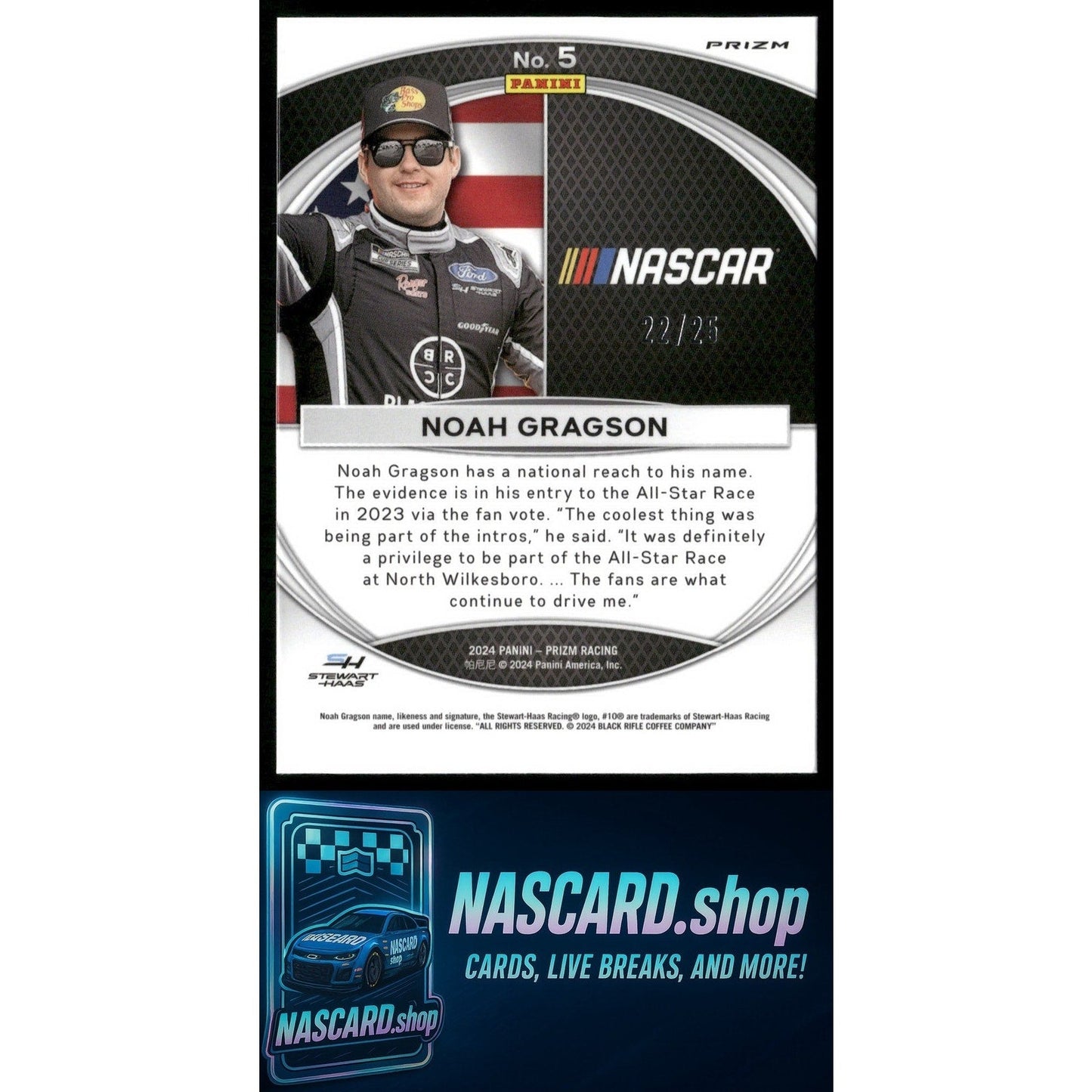 2024 Panini Prizm #5 Noah Gragson National Pride Mojo #/25