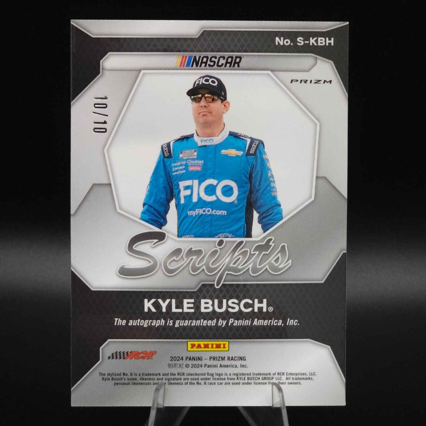 2024 Panini Prizm Racing Scripts Mojo #S-KBH Kyle Busch 10/10