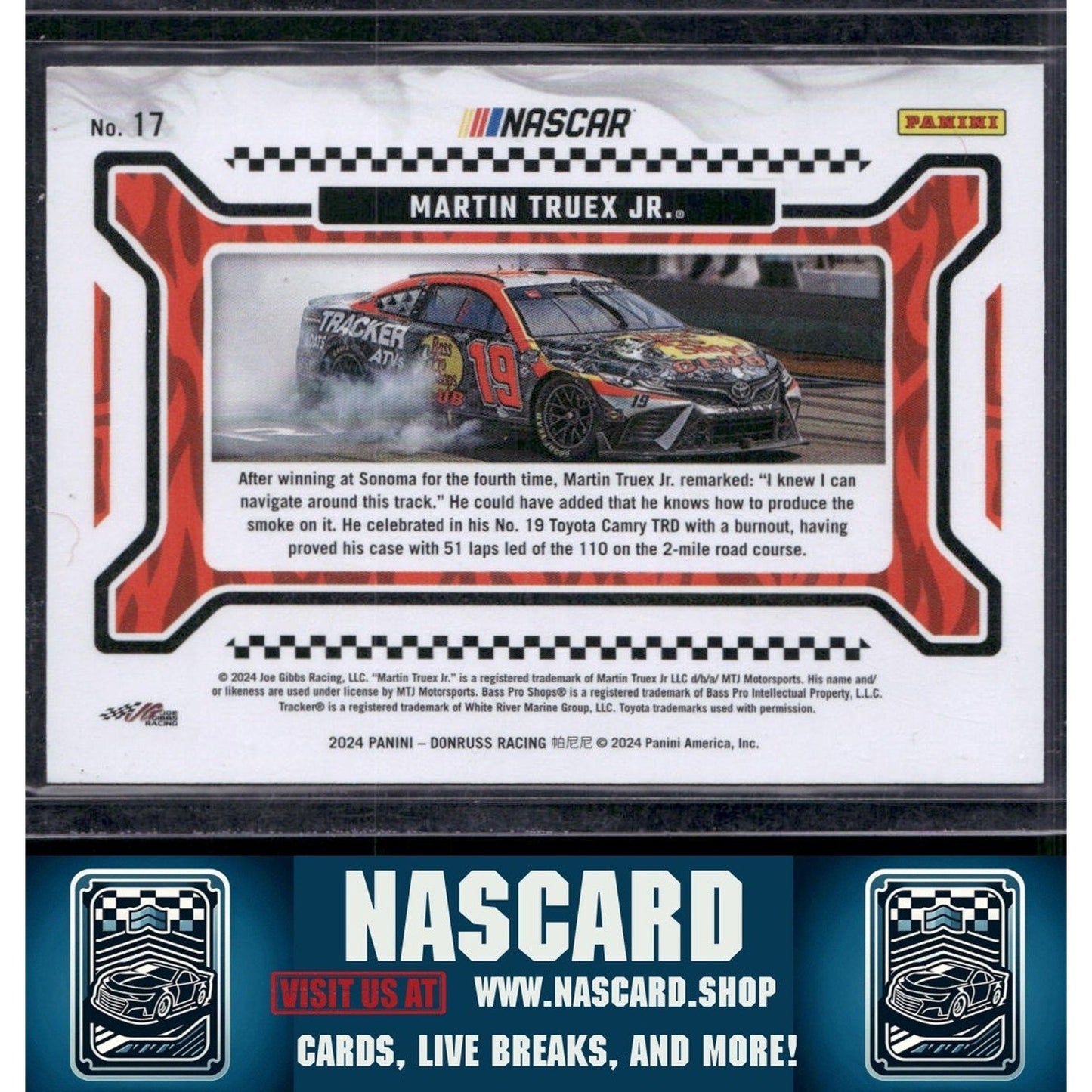 2024 Donruss #17 Martin Truex Jr. Burning Rubber Gold Ice #/10