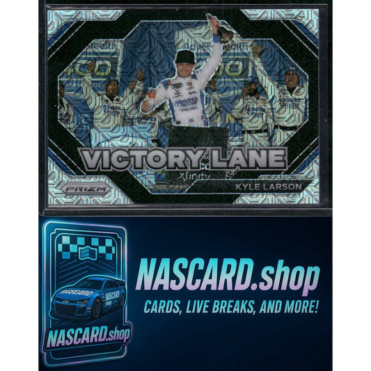 2024 Panini Prizm #23 Kyle Larson Victory Lane Mojo #/25