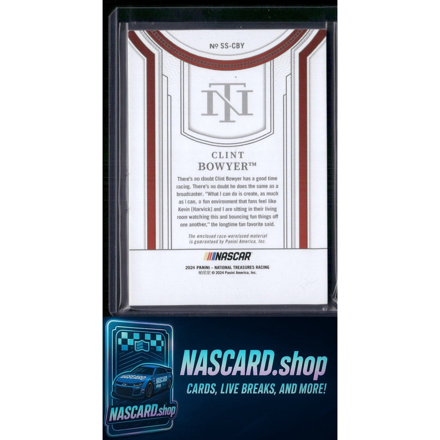 2024 Panini National Treasures Clint Bowyer Silhouettes Holo Silver #25/25