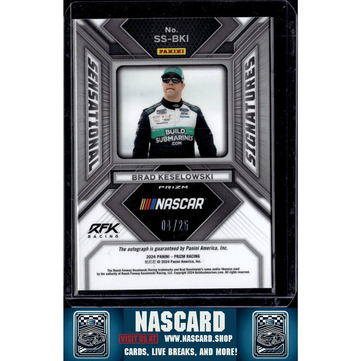 2024 Panini Prizm #SS-BKI Brad Keselowski Sensational Signatures Mojo #/25