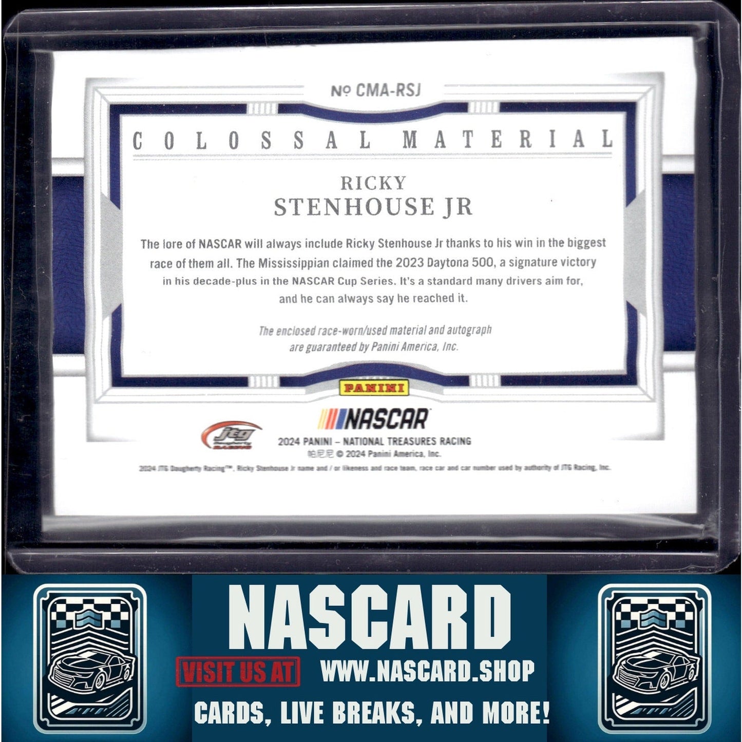 2024 National Treasures Ricky Stenhouse Jr Colossal Material Auto Red #/11