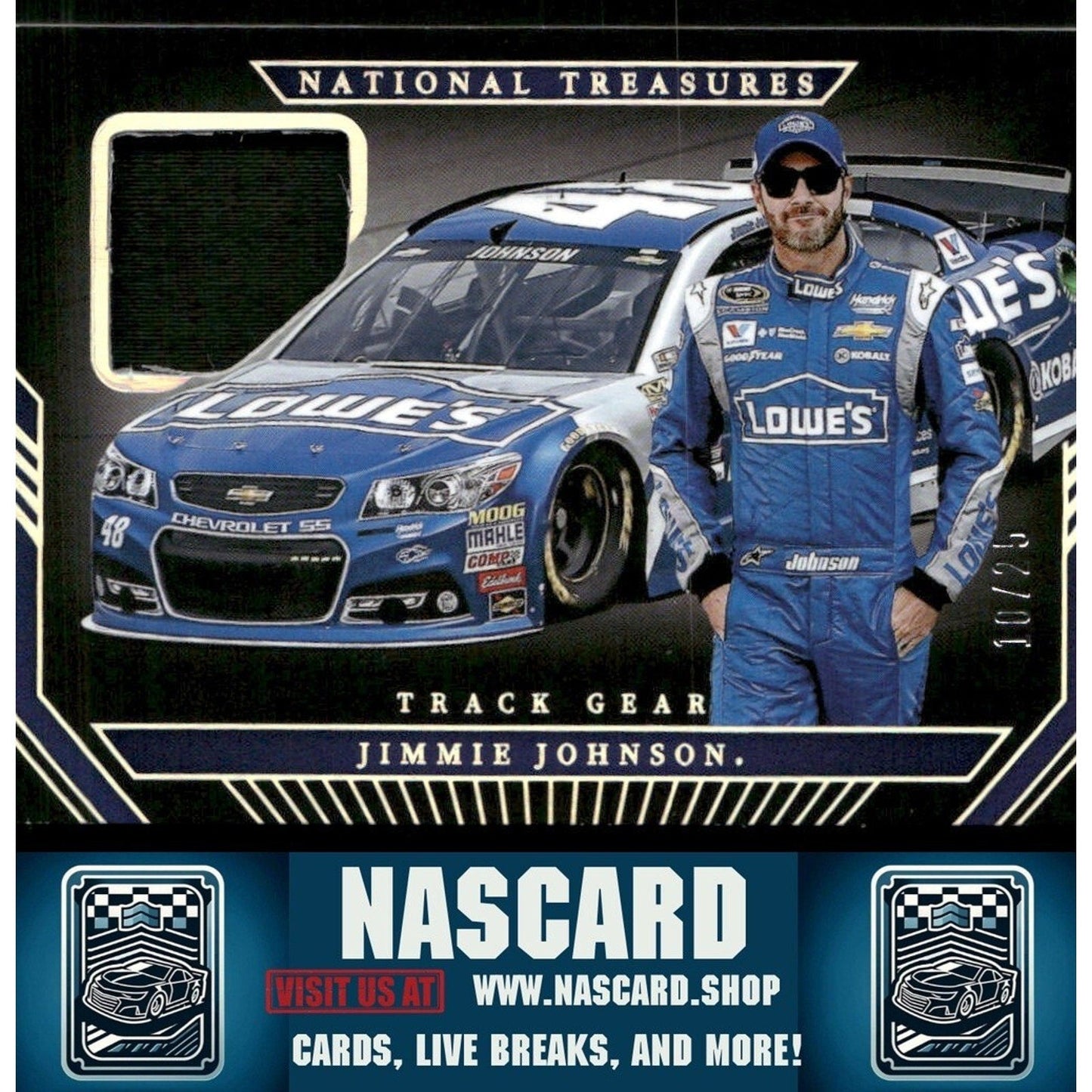2024 National Treasures Track Gear Holo Silver Jimmie Johnson /25