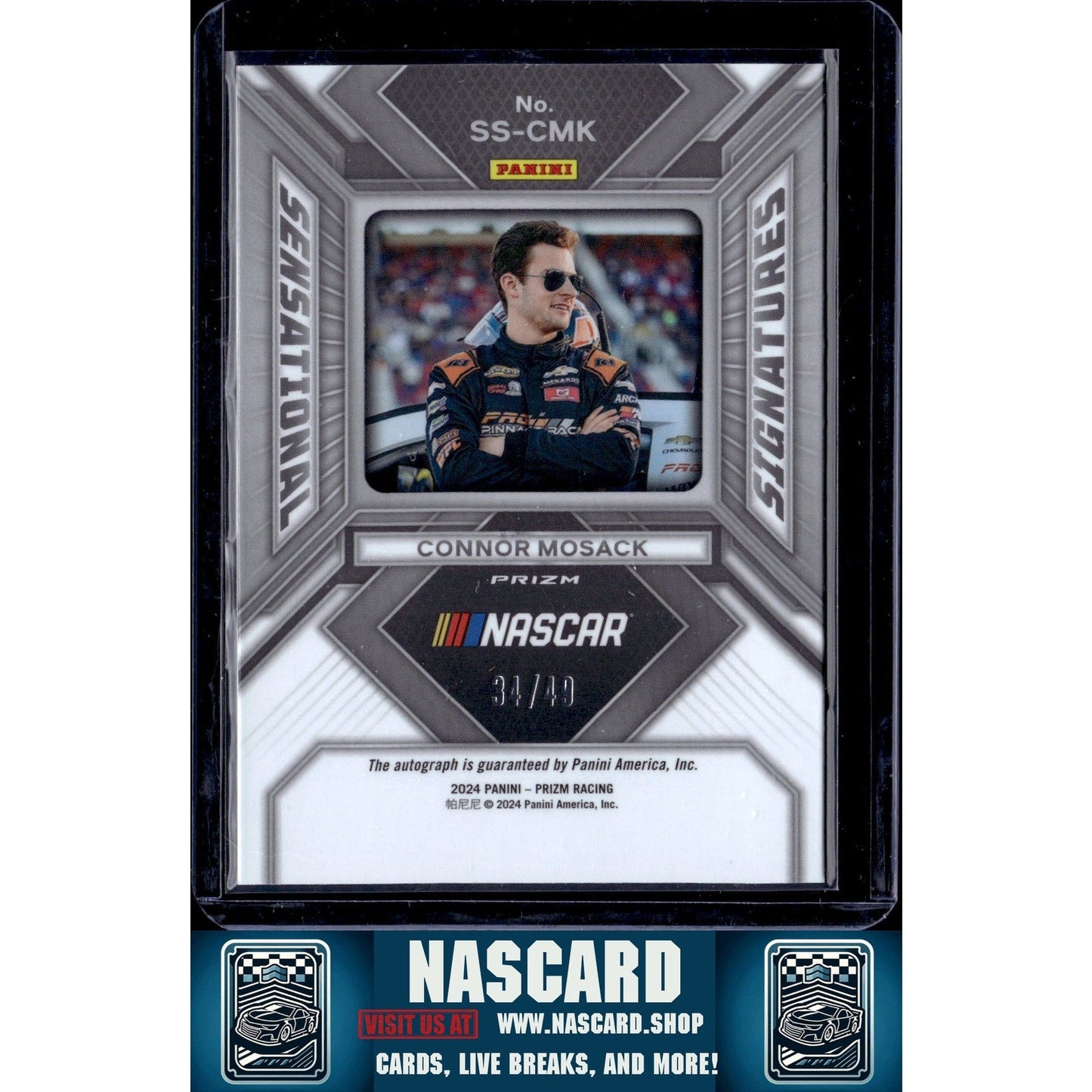 2024 Panini Prizm #SS-CMK Connor Mosack Sensational Signatures Blue #/49