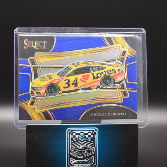 2024 Panini Select - Pit Road Blue Prizm #144 Michael McDowell /175