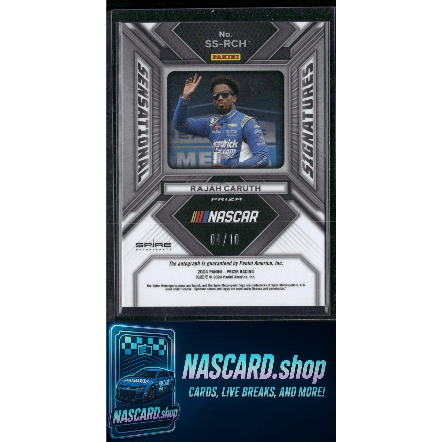 2024 Panini Prizm #SS-RCH Rajah Caruth Sensational Signatures Gold #/10