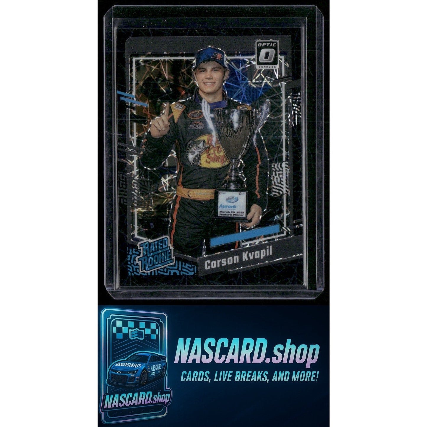 2024 Donruss #96 Carson Kvapil Rated Rookie Optic Black Velocity #/39
