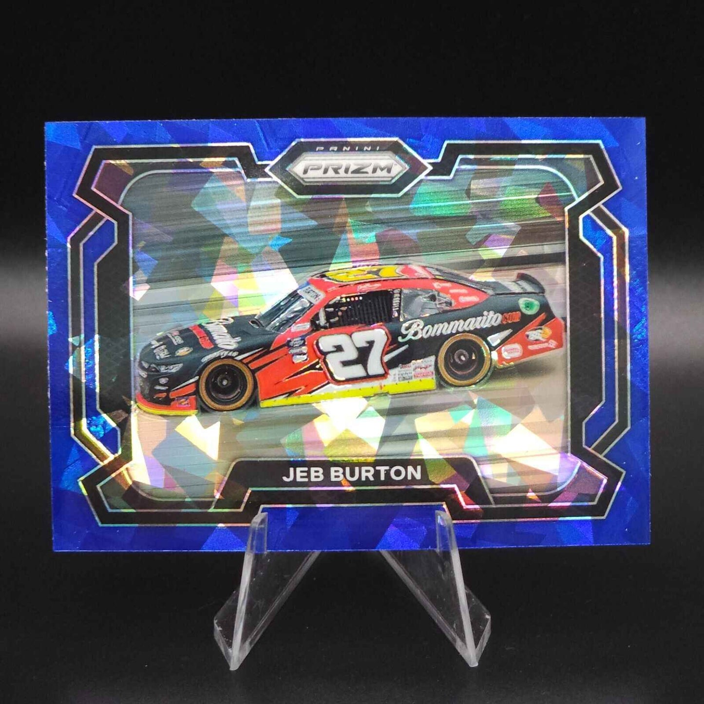 2024 Panini Prizm Racing Blue Cracked Ice Rides #25 Jeb Burton