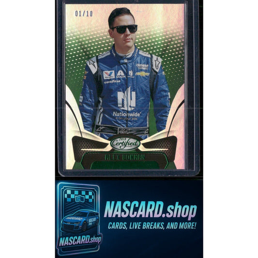 2018 Panini Certified #14 Alex Bowman Green #01/10